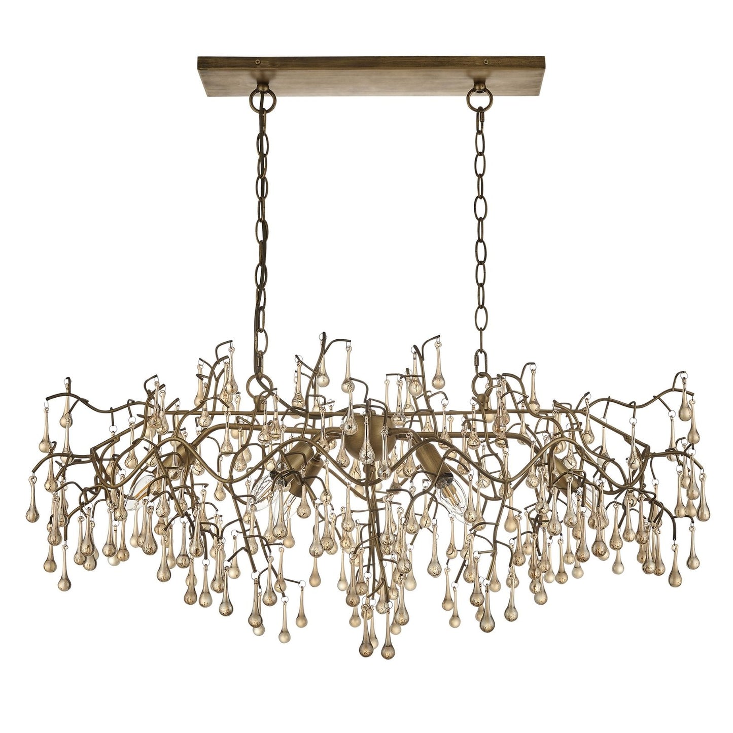 Nightingale 6 Light Gold Ceiling Pendant Bar