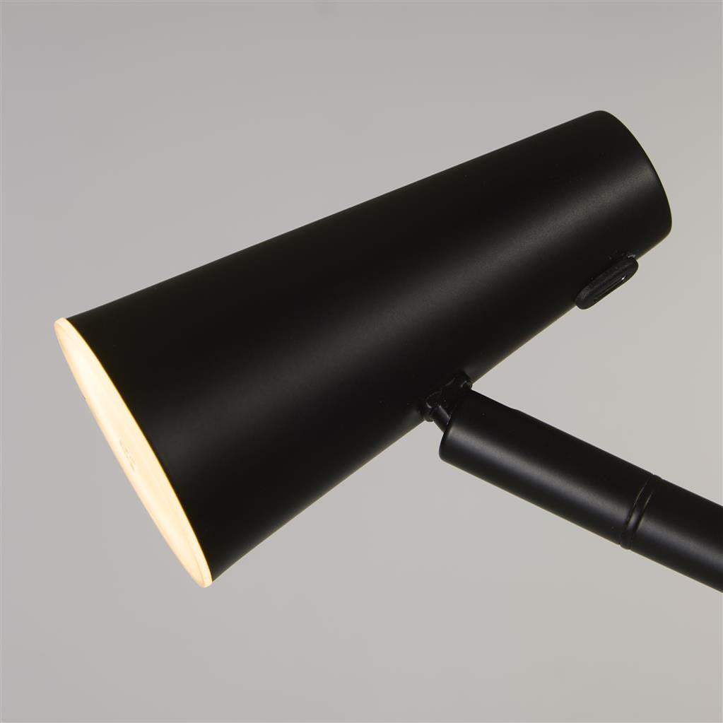 Rechargeable Black Metal LED Floor Lamp