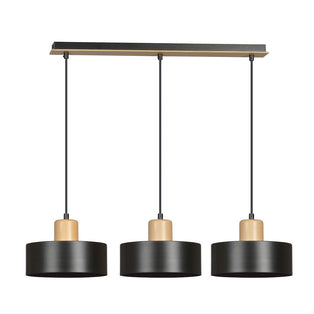 Torin 3 Light Linear Pendant Black