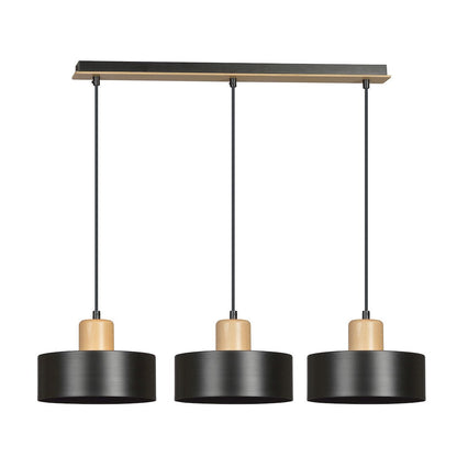 Torin 3 Light Linear Pendant Black