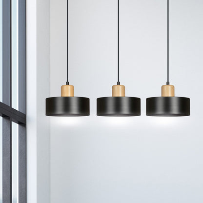 Torin 3 Light Linear Pendant Black