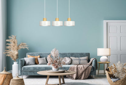 Torin 3 Light Linear Pendant White