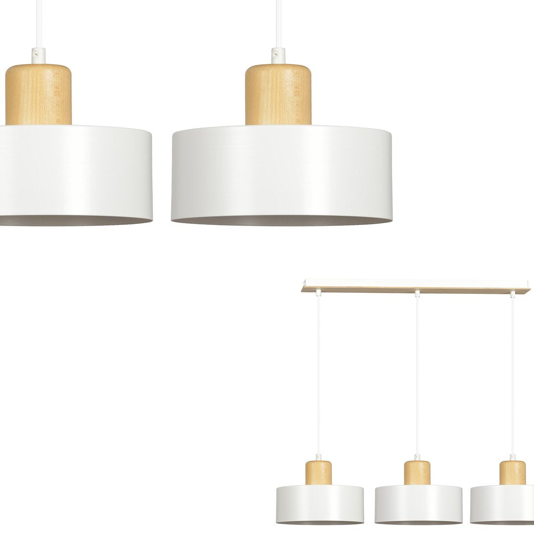 Torin 3 Light Linear Pendant White