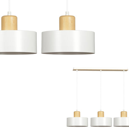 Torin 3 Light Linear Pendant White