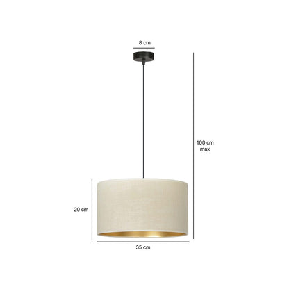 Hilde 1 Light Pendant Black & White