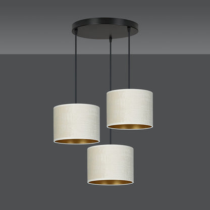 Hilde 3 Light Pendant Black & White