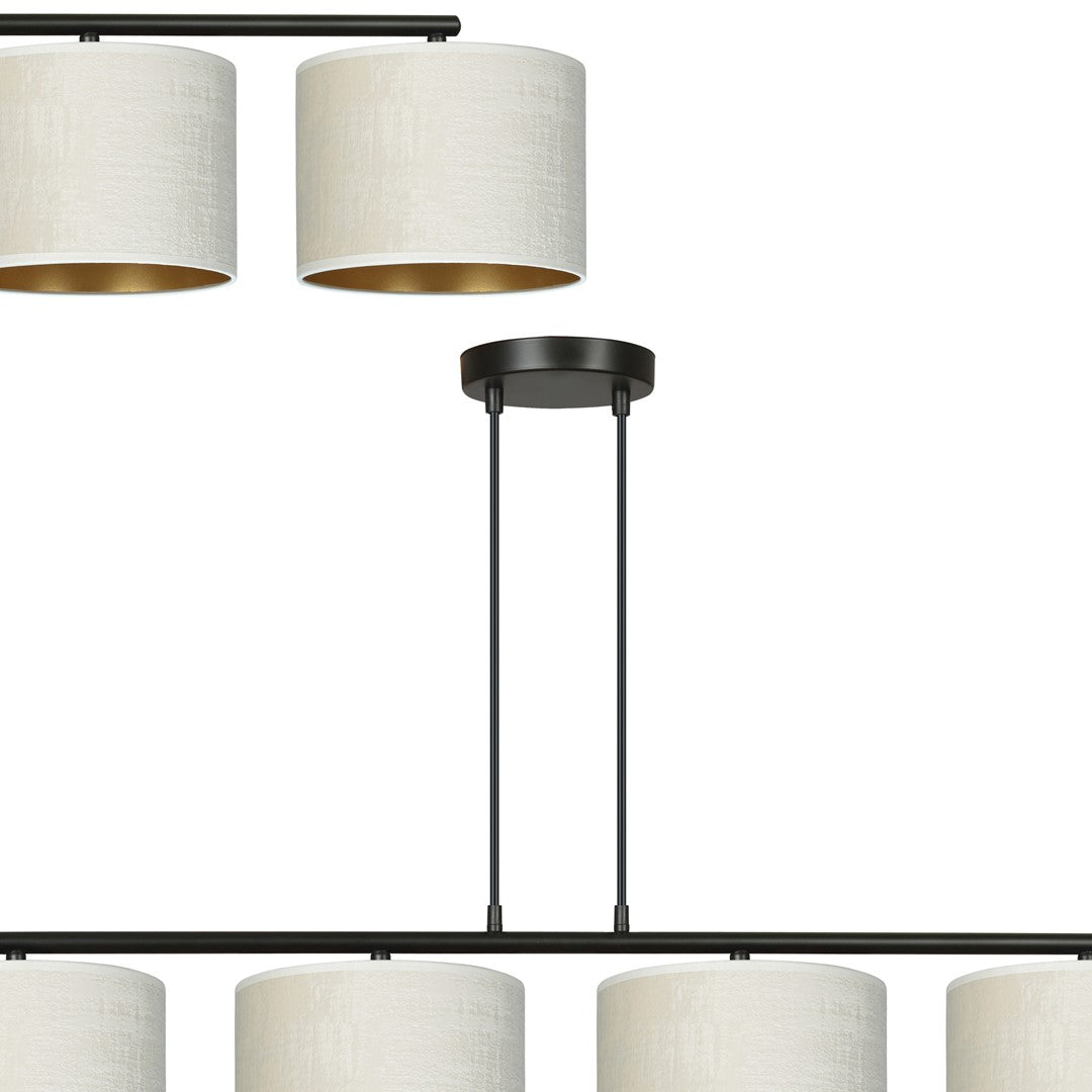 Hilde 4 Light Pendant Black & White