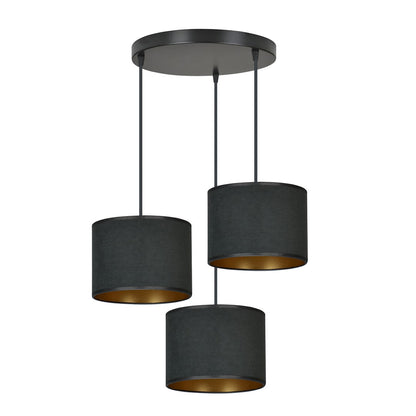 Hilde 3 Light Pendant Black