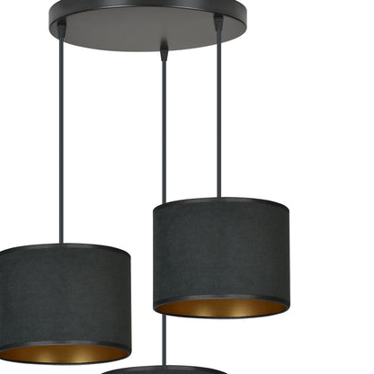 Hilde 3 Light Pendant Black