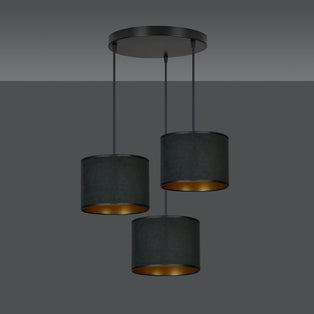 Hilde 3 Light Pendant Black