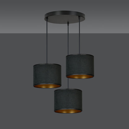 Hilde 3 Light Pendant Black