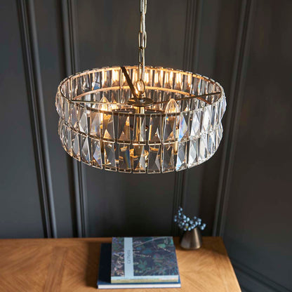 Clifton 3-Light Antique Brass Small Pendant