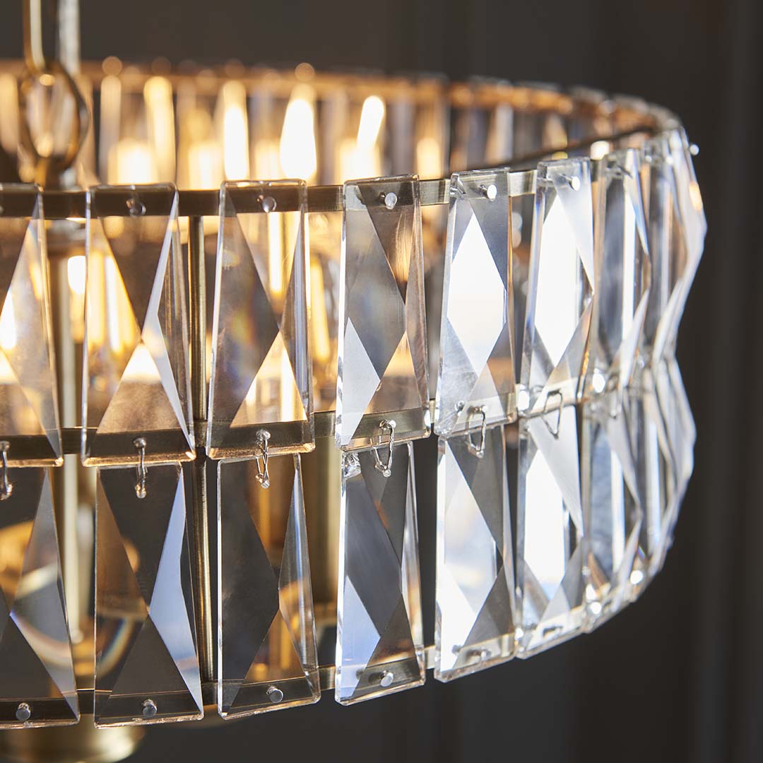Clifton 3-Light Antique Brass Small Pendant