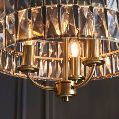 Clifton 3-Light Antique Brass Small Pendant