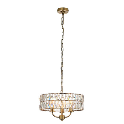 Clifton 3-Light Antique Brass Small Pendant