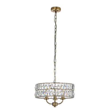 Clifton 3-Light Antique Brass Small Pendant