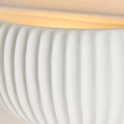 Witham Ribbed Ceramic Wall Washer Light