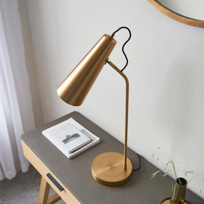 Karna Antique Brass Desk Table Lamp