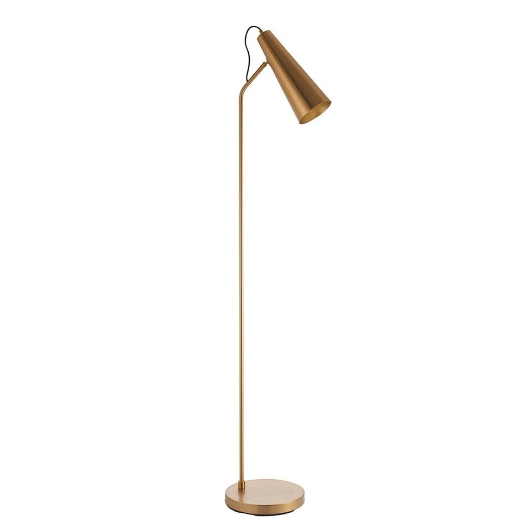 Karna Antique Brass Task Floor Lamp