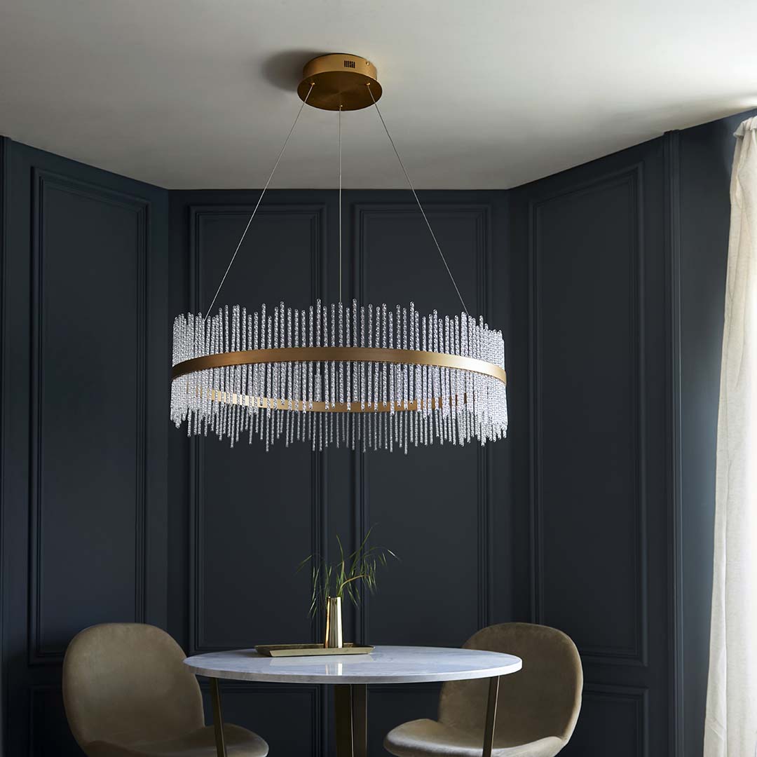 Virbrook Extra Large Gold LED Pendant Ceiling Light