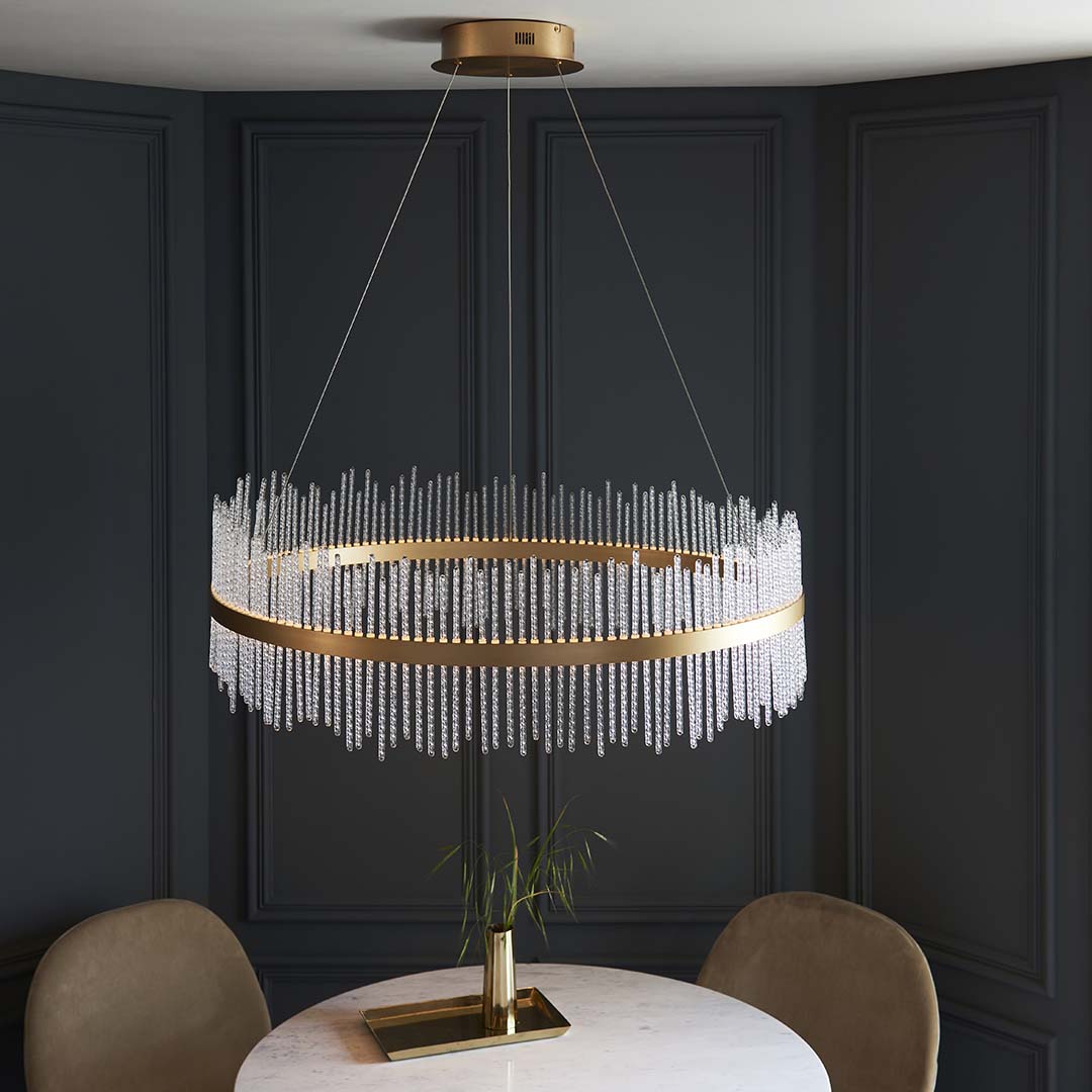Virbrook Extra Large Gold LED Pendant Ceiling Light