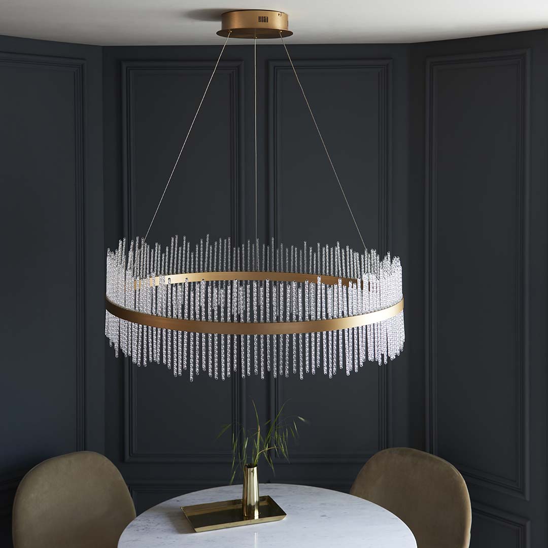 Virbrook Extra Large Gold LED Pendant Ceiling Light