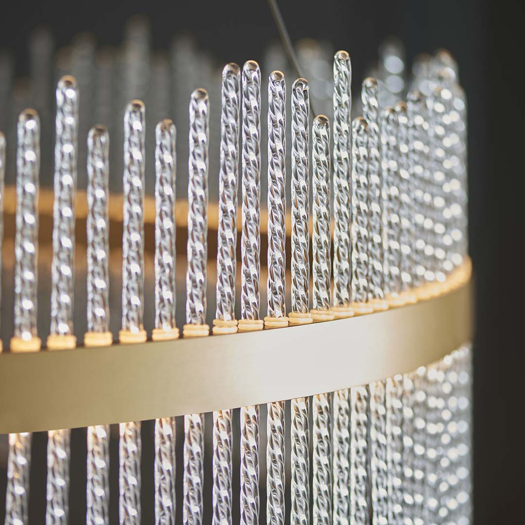 Virbrook Extra Large Gold LED Pendant Ceiling Light