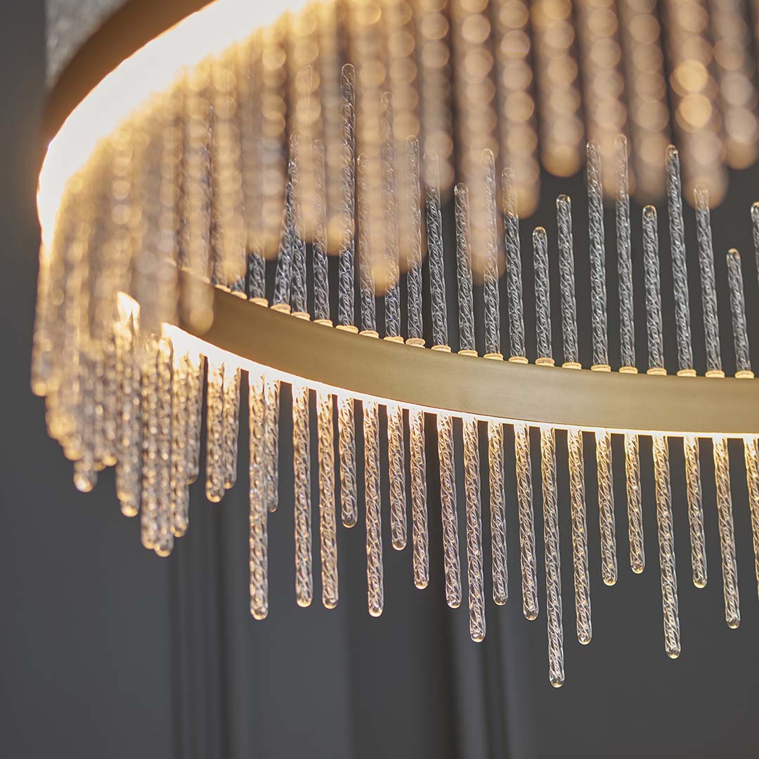Virbrook Extra Large Gold LED Pendant Ceiling Light
