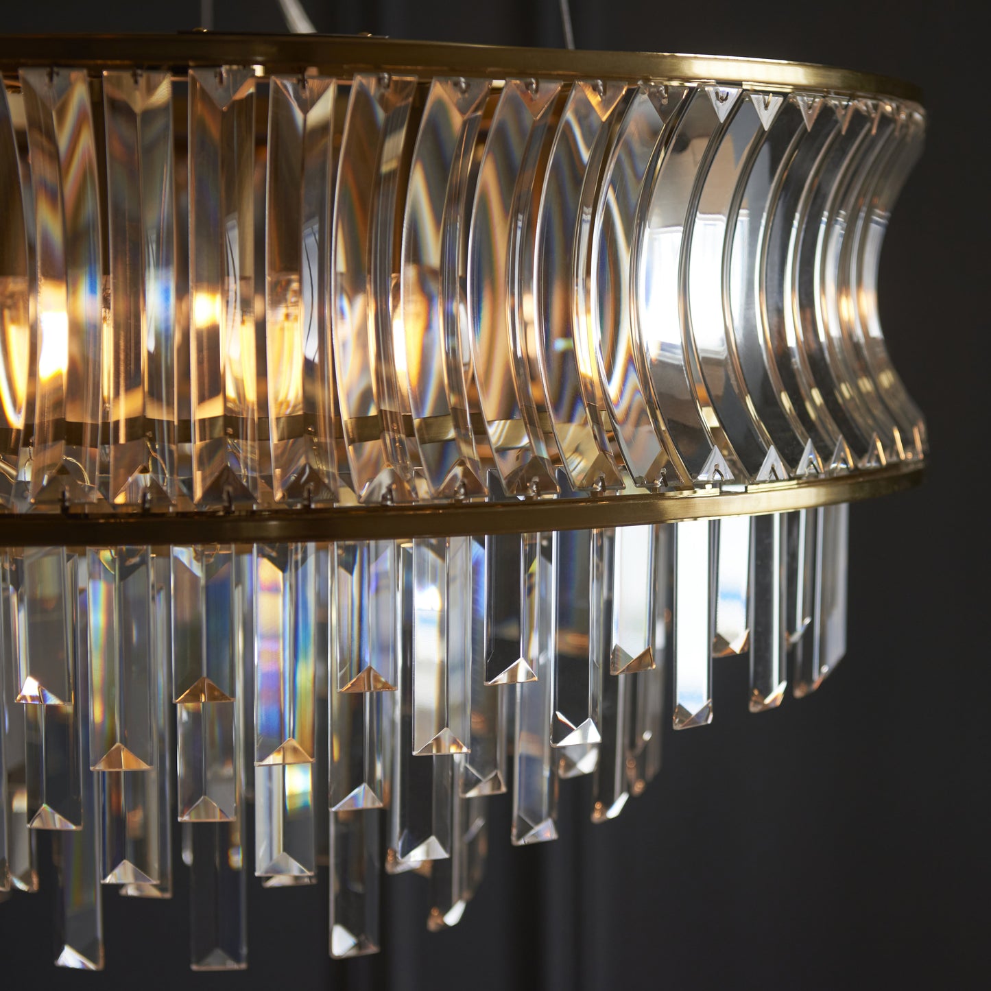 Diana 9 Light Brass Pendant