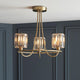 Berenice 3 Light Semi Flush Antique Brass Ceiling Light