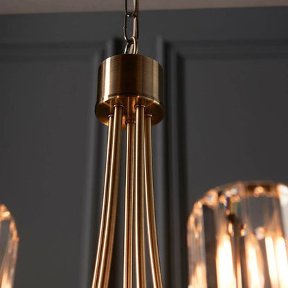 Berenice 5 Light Antique Brass Pendant Ceiling Light