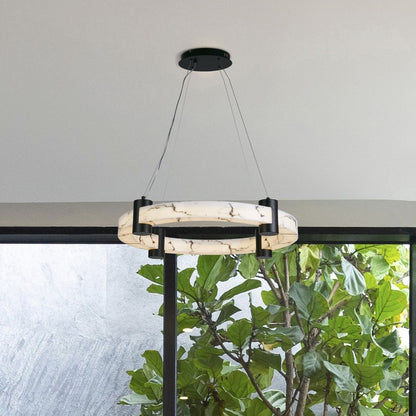 Moonbeam Black & Marble Effect Pendant Ceiling Light