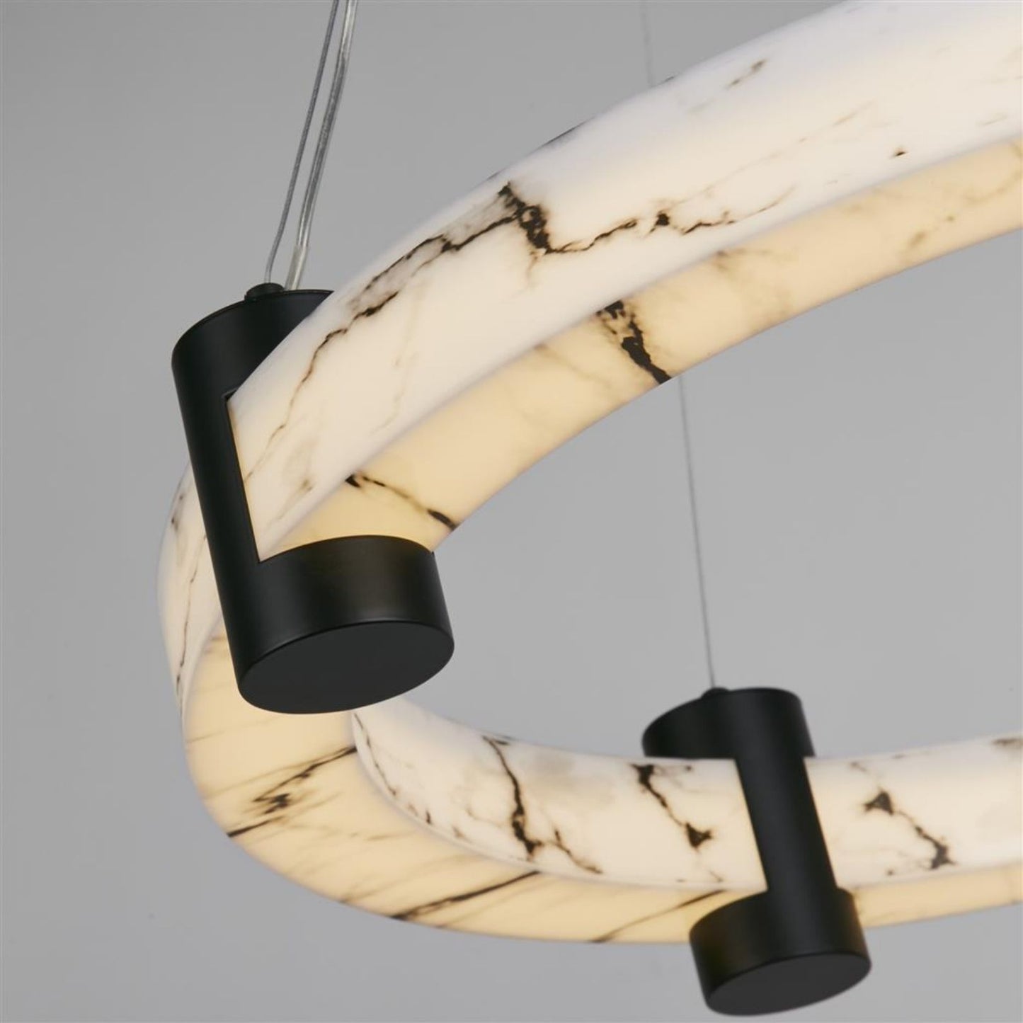 Moonbeam Black & Marble Effect Pendant Ceiling Light