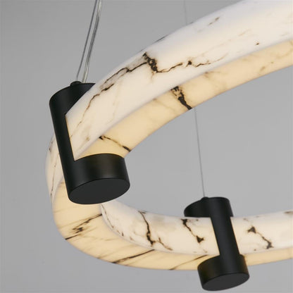 Moonbeam Black & Marble Effect Pendant Ceiling Light