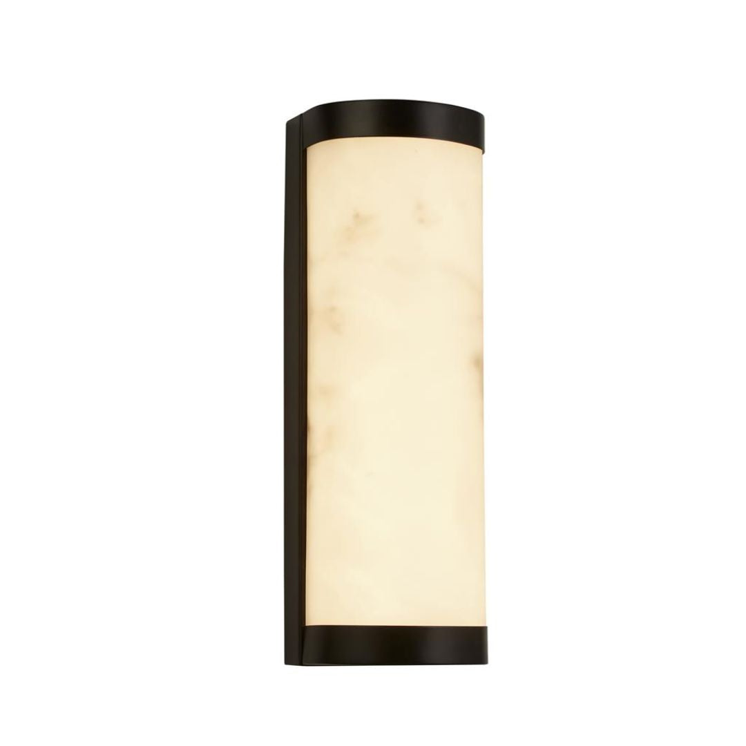 Nile Black & Marble Effect LED Wall Light Small