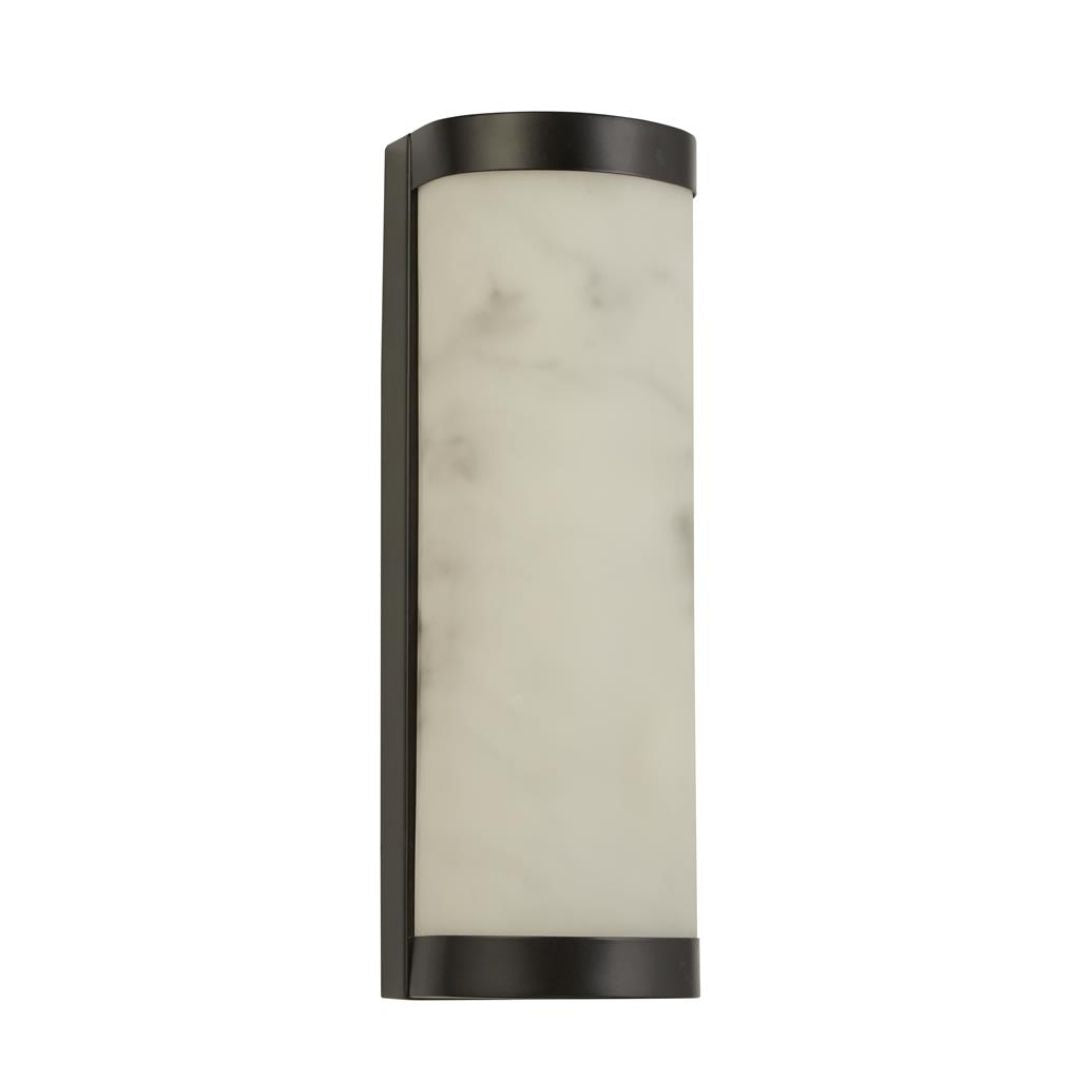 Nile Black & Marble Effect LED Wall Light Small