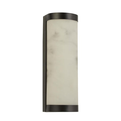 Nile Black & Marble Effect LED Wall Light Small
