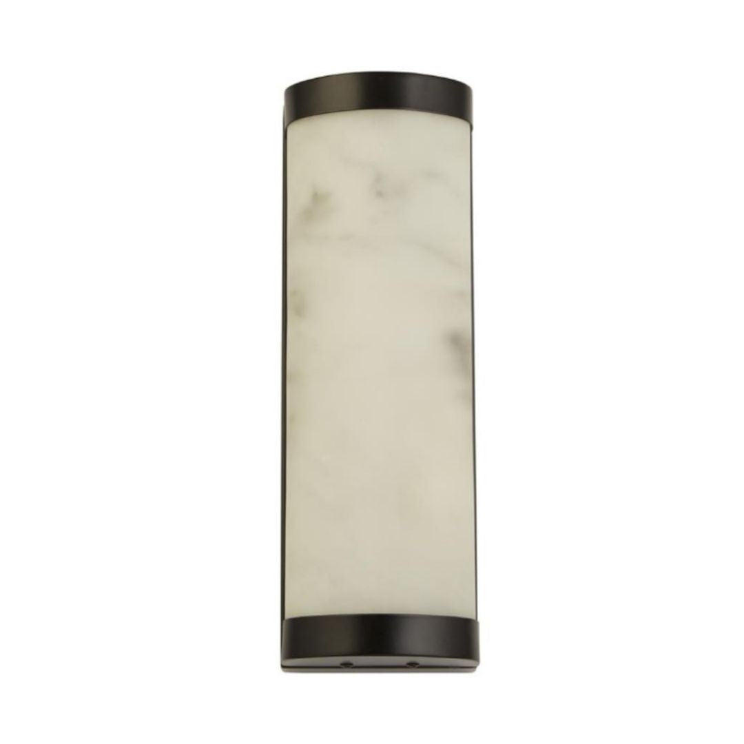 Nile Black & Marble Effect LED Wall Light Large