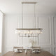 Chesterfield 4 Light Silver & Crystal Ceiling Pendant Bar