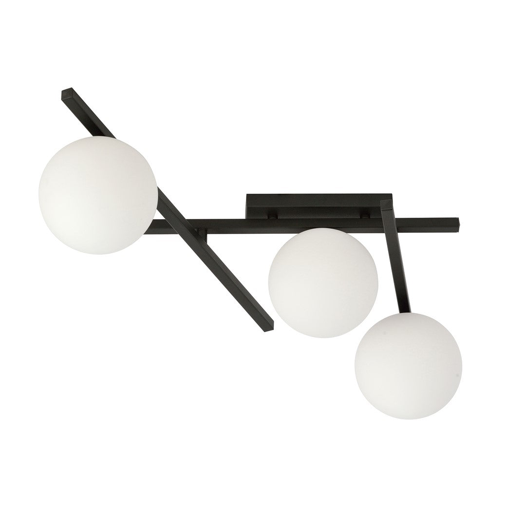 Smart 3 Light Semi Flush Black & White