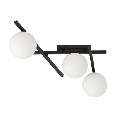 Smart 3 Light Semi Flush Black & White