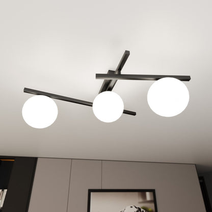 Smart 3 Light Semi Flush Black & White