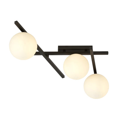 Smart 3 Light Semi Flush Black & White