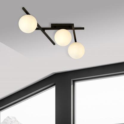 Smart 3 Light Semi Flush Black & White