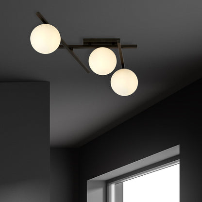 Smart 3 Light Semi Flush Black & White