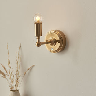 Burley Rechargeable Wall Light Aged Brass
