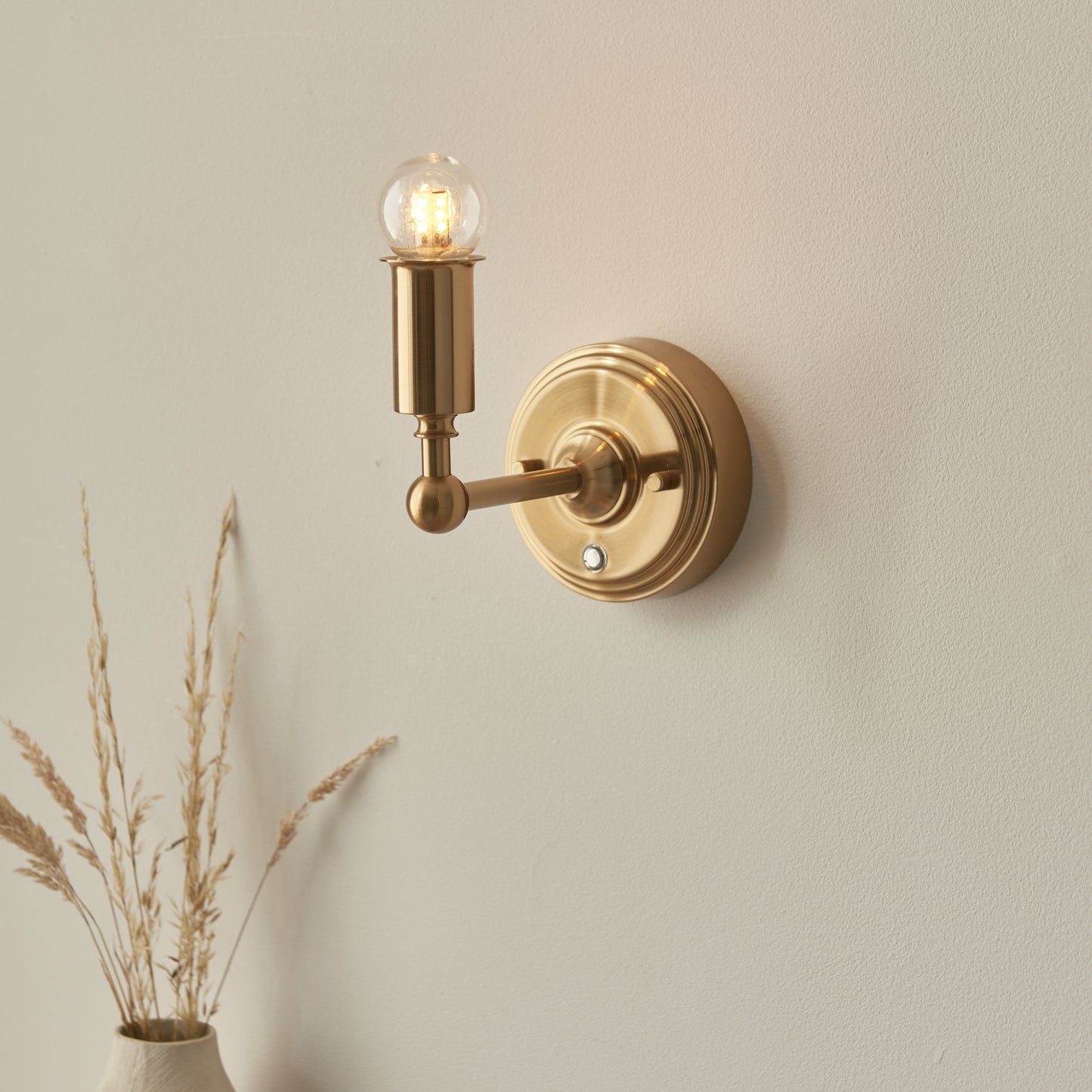 Burley Rechargeable Wall Light Aged Brass