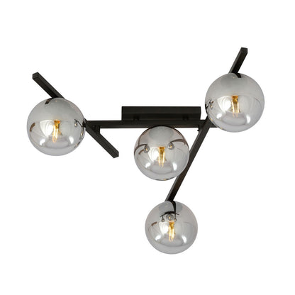 Smart 4 Light Semi Flush Light Black & Graphite