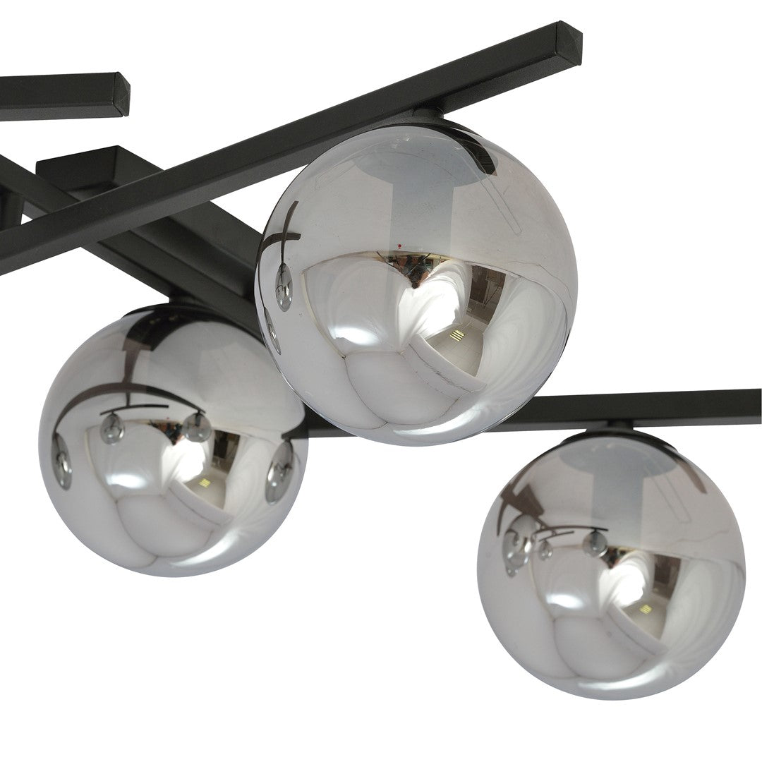Smart 4 Light Semi Flush Light Black & Graphite