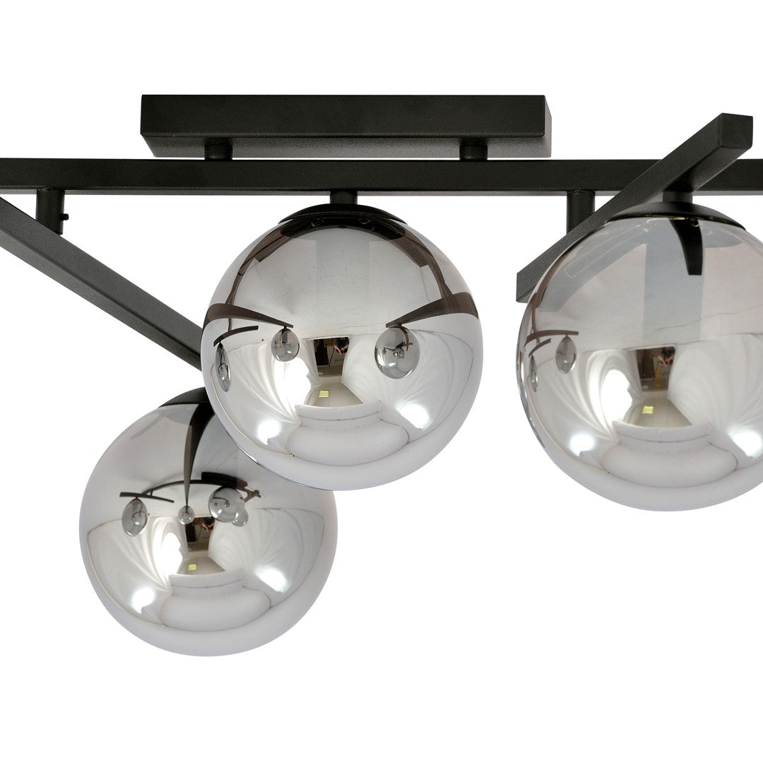 Smart 4 Light Semi Flush Light Black & Graphite